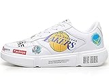  GNEDIAE Damen GNEA77 Low-top Basketball Schuhe Outdoor Anti-Rutsch Sneaker Atmungsaktiv Ausbildung Turnschuhe Sportschuhe Laufeschuhe Verschleißfeste Dämpfung Basketballstiefel Weiß 37 EU