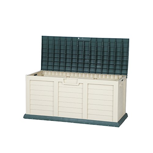 **XXL** Auflagenbox / Gartenbox / Kissenbox beige/grün ca. 141,5 x 61,5 x 68 cm - 10