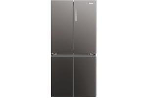 Haier Cube 83 Serie 3, Frigorifero Americano, 4 Porte, 467 Litri, Total No Frost, Air Surround Fresher Tech, Libera Installazione, Classe E, (AxLxP) 181,5x83,3x65 cm, Dark Inox- HCR3818ENMD