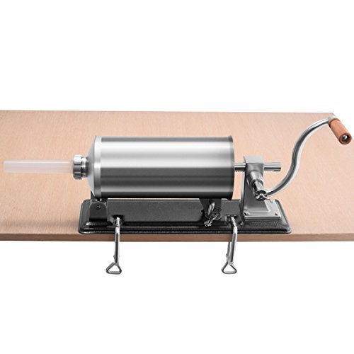 4,8L Wurstfüller Wurstmaschine Wurstfüllmaschine Edestahl Wurstspritze Wurstpresse inkl. 4 Fülltüllen - 2