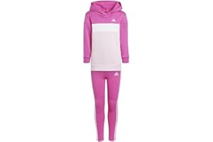 adidas Mädchen Tiberio 3-stripes Colorblock Fleece Leggings Set Kids Trainingsanzug (1er Pack)