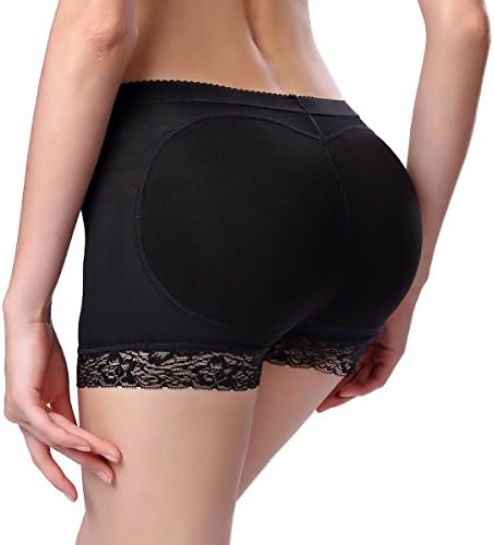 MlissTalk Women Butt Lifter Shapewear Push Up Padded Control Panties Body Shaper Underwear Shortie (XXL, Black)