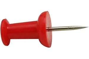 XIMKEE Generic Lot de 100 punaises avec tête en plastique Rouge Rouge