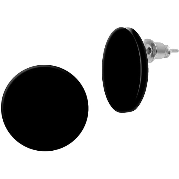 Boucles D'Oreilles Acrylique Soul-Cats Lot De 3 Paires - Rondes Noir Rouge Blanc 14mm