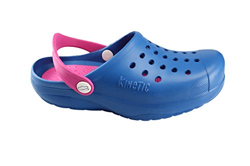 Feliz Caminar - Zueco Sanitario Kinetic Azul Eléctrico/Fuxia, 38