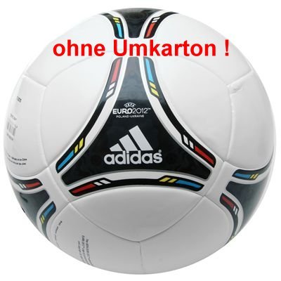 adidas Fußball EURO Top Re Chr, white/black/process cyan/matallic silver, 5, X36424