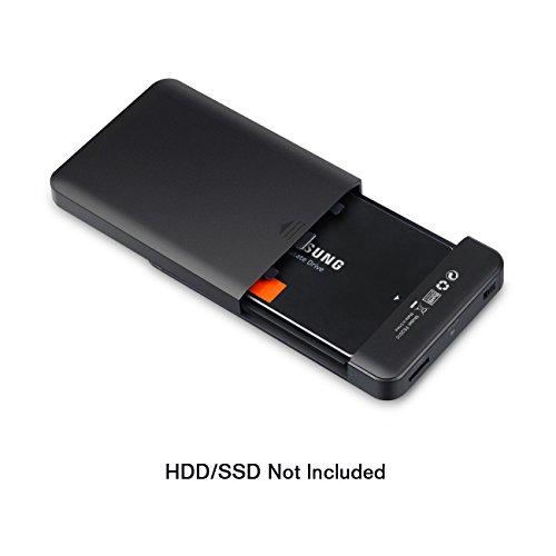 [UASP und SATA3] Inateck USB 3.0 Externes Festplattengehäuse für 9.5mm 7mm SATA HDD SSD Festplatten (2,5 Zoll) Werkzeuglose HDD Installation - 2