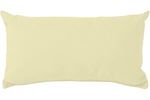 Original Sleep Company Head Pillow For Sunlounger - Comfortable Hollow-Fibre Sun Lounger Head Cushion for Garden Patio Sunbed and Deckchair, Machine Washable - 50cm x 25cm, Yellow, Pack of 1