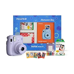 Fujifilm Instax Mini 11 Instant Camera (Lilac Purple) Moments Box with 20 Shots