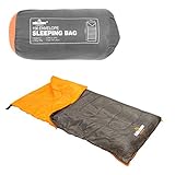 170T Polyester-Hülle Milestone Camping Umschlag-Schlafsack - Schwarz, 170 x 75cm