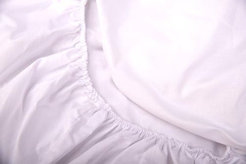 KempKids. Cot, Crib Fitted Sheet, Size 90x200 cm, White