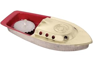 Ameisenkeks® Klassisches Dampfboot aus Metall – Kerzenbetriebenes Spielzeugboot für Kinder & Sammler