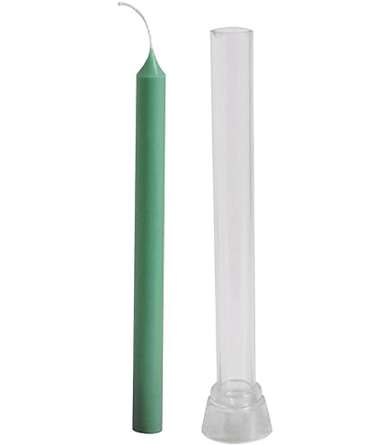 MILIVIXAY Set di 4 stampi per candele in plastica, kit per la creazione di candele fai da te, stampi a piramide e sfera