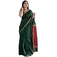 Jaanvi fashion Women's Cotton Blend Saree With Zari Work & Unstitched Blouse Piece