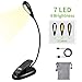 Produktbild SKYEE Leselampe Buch Klemme, Buchlampe Aufladbar 7 LED Klemmleuchte mit 9 Helligkeitsstufen 3 Lichtfarben (Warmes, Weißes & Warmweißes), USB-Ladekabel, für Buch, Bett, Laptop, Computer