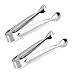 Produktbild Kumkey 2x Zuckerzange Edelstahl Eiswürfelzange Essen Kuchen Clip Lebensmittel-Clip Gewürze Clip Zucker-Clip Servierzange Grillzange für Bar Hochzeit Büfett Grill Party Küche (Rundschreiben)