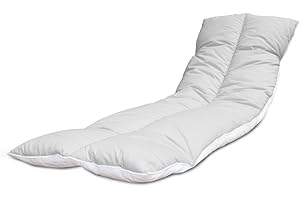 Lancashire Textiles Sun Lounger Cushion Folding Sunlounges Chair Cushions Topper Pads Reclining Home Garden Furniture Outdoor Cushion 190cm (Shade of Grey, 60 X 190 CM (Pack of 1))