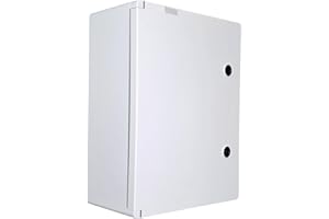 RoadEu – Scatola di derivazione IP65 400x300x165mm – Custodia elettrica impermeabile con sportello con chiave e piastra di montaggio – Quadro da parete per uso esterno e industriale