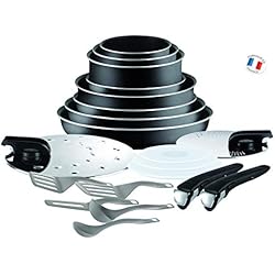 Tefal L2009702 Set de poêles et casseroles - Ingenio 5 Essential Noir Set 20 Pièces - Tous feux sauf induction