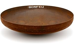 BonFeu BonBowl Brasero - Brasero Exterieur - Barbecue brasero - Brazeros Exterieur Barbecue Plancha - Ø 60 cm Acier Corten