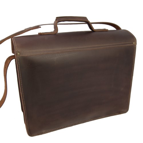 FREIHERR von MALTZAHN Extra gro  e Aktentasche EINSTEIN 2 aus BIO-Leder  Made in Germany  inkl  Lederpflege