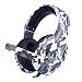 Produktbild Qomomont Camouflage Kopfhörer Gaming Headset mit USB 3.5mm Surround Stereo Stirnband Kopfhörer mit Mikrofon Für PC Professionelle Gaming Kopfhörer (Schwarz, 25X8X9 cm)