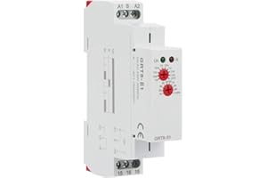Outbit GRT8‑B1 Off Delay Time Relay, GRT8‑B1 Mini Power Off Delay Time Relay DIN Rail Type AC/DC 12V~240V