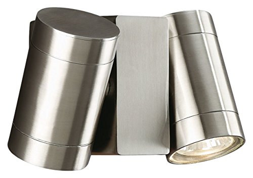 Lampenkaufhaus Energía Columna en Acero Inoxidable enchufes para 2 enchufes