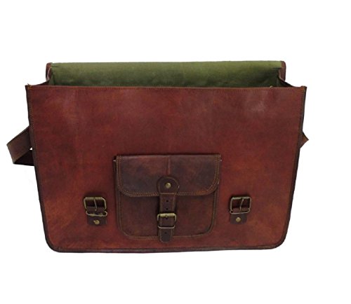 Cool Stuff Leder Umhängetasche Laptoptasche Ledertasche Vintage Unitasche Aktentasche Rustikal Büro Lehrertasche Arbeitstasche Ledertasche Umhängetasche Leitz Ordner Messenger Braun - 2