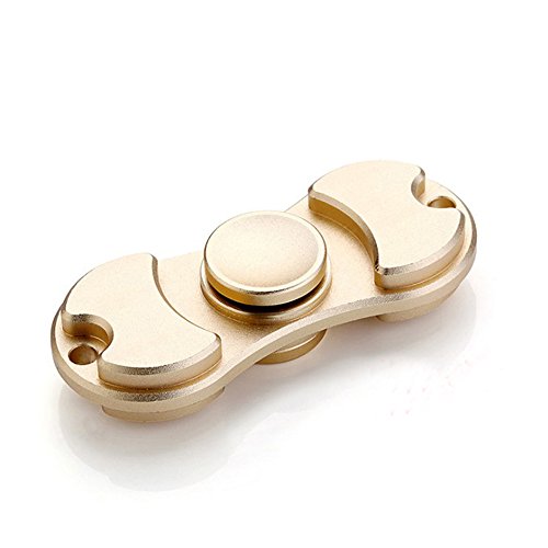 Jinberry Fidget Hand Spinner with High Speed Stainless Steel Bearing / Anxiety Stress Relief Desk Toys Finger Gyro - Golden
