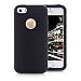 Produktbild Girlyard Tough Armor Hülle für iPhone 5S Hybrid 3 in 1 Vorne und Hinten Bumper Schutz, Weich Silikon mit Hart PC Full Cover High Impact Defender Anti-Kratzer Stoßfest für iPhone 5 5S SE - Schwarz