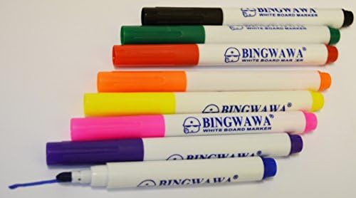 BINGWAN8 x Dry Wipe White Board Marker Pens Assorted Colours Pen