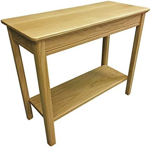 AnBerCraft Matt Lacquered Beaumont Range Solid Top Sofa End Table, Wood, Natural Oak