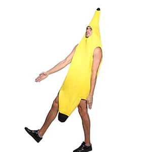 Maboobie – Disfraz de banana Classic para adulto Disfraz Banana hombre plátano divertido para Fiesta Carnaval Halloween