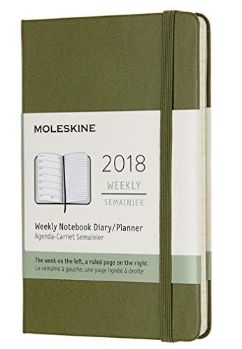 Moleskine Agenda Settimanale, 12 Mesi, con Spazio per Note, Tascabile, Copertina Rigida, Verde Olmo libro