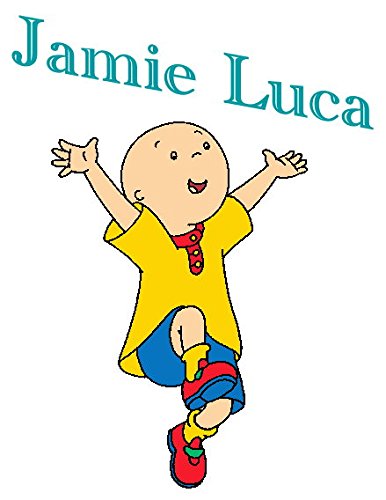 Bügelbild Caillou mit persönlichem Namen plus 1 kleines Gratis Bild zum Üben; für helle Textilien - 3