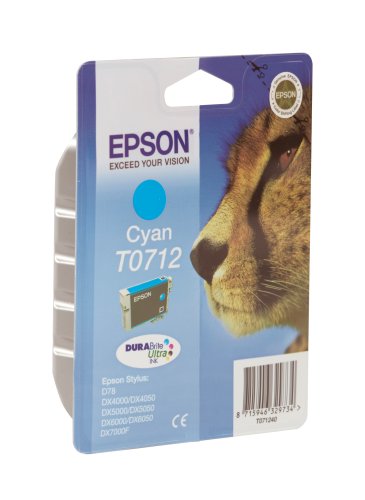 Epson Original T0712 Tinte Gepard, wisch- und wasserfeste (Singlepack) cyan - 3