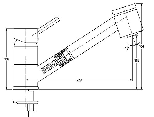 Küche Armatur herausziehbar Geschirrbrause Küchenarmatur Einhebelmischer Wasserhahn mit Brause Handbrause küchenarmaturen armaturen - 2