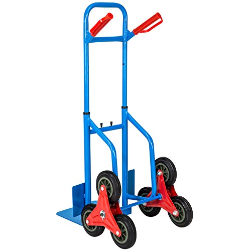 TecTake Profi Treppensackkarre Sackkarre Transportkarre Treppenkarre 6 Räder blau - 4