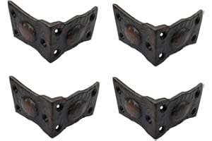 Adonai Hardware "Arah" Antique Iron L-Corner (Supplied as 4 Pieces per Pack) - Oil Rubbed Bronze