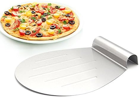Cake Lifter, 10-Inch Stainless Steel Pizza Paddle Peel Ideal for Cakes, Pizzas, Pies, Tarts (silver)