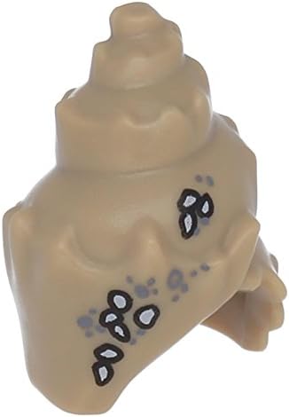 LEGO® Minifig, Headgear Conch Shell with Marine Growth Pattern Dark Tan