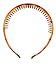 Tort Brown Alice Band Heaadband Plastic Tooth Comb Sports Gym Unisex Hair Band
