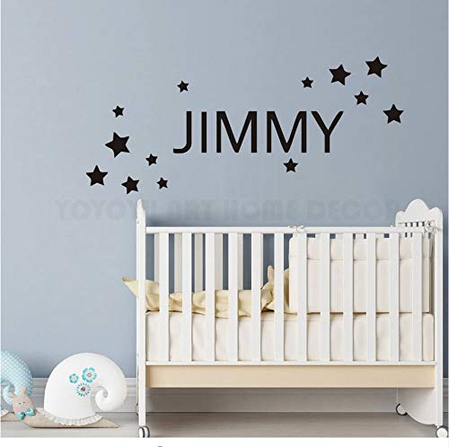 Preisvergleich Produktbild ZOUYUN Wandaufkleber persönlichkeit Name Sterne wandaufkleber kinderzimmer Junge Baby Schlafzimmer wandkunst Aufkleber abnehmbare Vinyl kinderzimmer Dekoration wandbild ay1174 57 * 30 cm