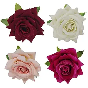 VALVET ROSE FLOWER { PACK OF 4 }