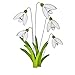 Produktbild Blume Maiglöckchen Deko Design Objekt Holz 38x18x8cm weiss-grün