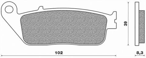Front Brake Pads Sintered metal Performance S2 FD,0132 BMW Type for Cagiva Honda CB 600 C, CBF, CBR GL, NT, NTV NV ST VF, VFR VRX, XL, VT Transalp Kawasaki Z / Kymco / Peugeot / Suzuki