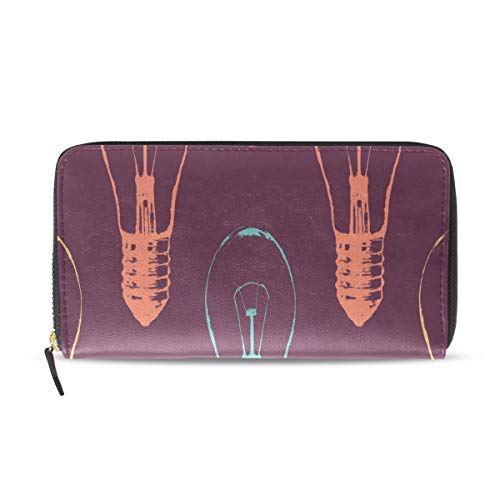 Preisvergleich Produktbild Glühbirne Idee Kreatives Denken Lange Passport Clutch Geldbörsen Reißverschluss Geldbörse Tasche Handtasche Geld Organizer Tasche Kreditkarteninhaber Für Dame Frauen Mädchen Männer Reise Geschenk