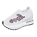 Produktbild Damen Sneaker Mädchen Mode Laufschuhe Freizeit Leder Freizeitschuhe Sportschuhe mit Reißverschluss... (EU:39, Weiß - C)