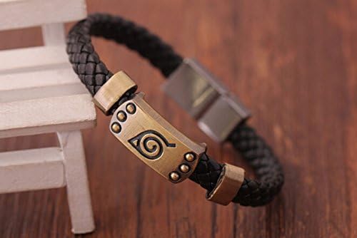 Village Badge Anime Naruto Leaf Alloy Unisex Bracelet Wristband Cosplay Replacement by allscarf007